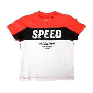 Scuderia Ferrari Kid "Speed and Control" Red Short Sleeve T-Shirt